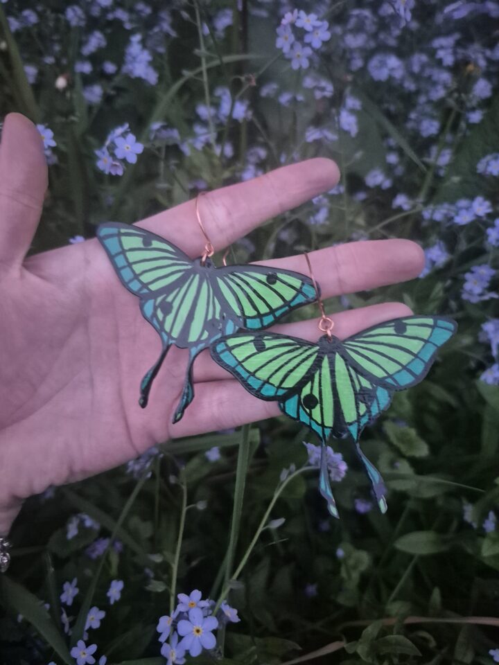 Luna Moth Earrings - Image 2