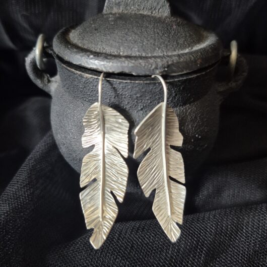 Silver Feather Earrings