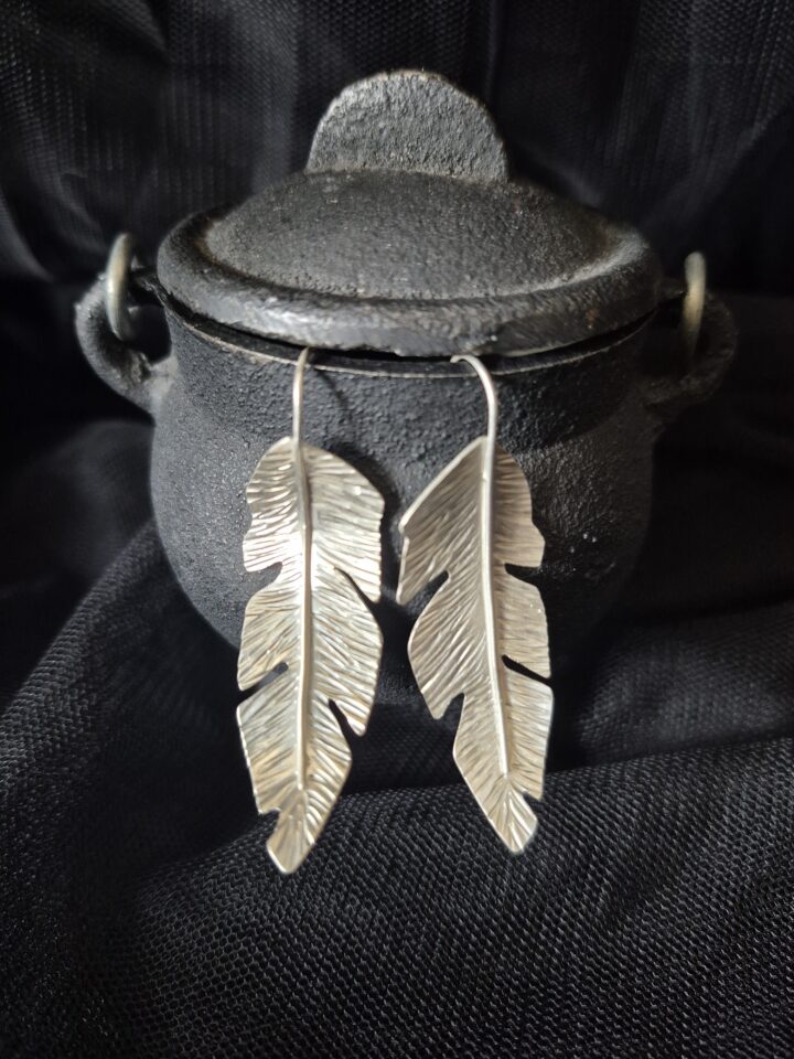 Silver Feather Earrings