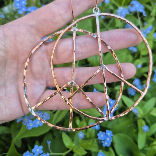 Peace Sign Hoops
