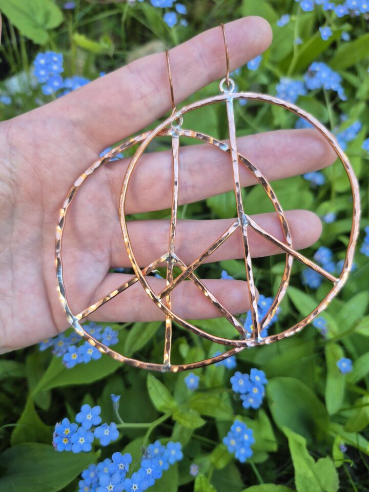 Peace Sign Hoops